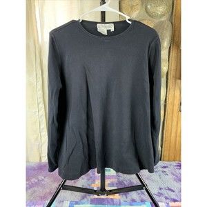 Motherhood Maternity Womens Small Long Sleeve Shirt Black Basic Layering